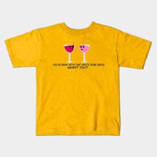 Wine Funny Cartoon Kids T-Shirt